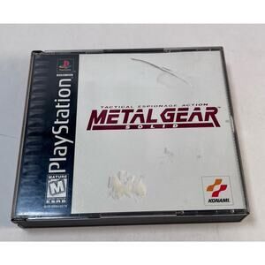 Metal Gear Solid PS1 CIB Black Label Sony PlayStation 1 1998 Complete Reg Card